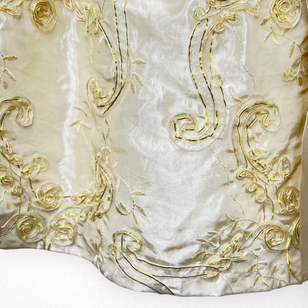 JESSICA McCLINTOCK for GUNNE SAX‎ Gold Strapless Dress 1 Bridal Wedding Short - Picture 4 of 8
